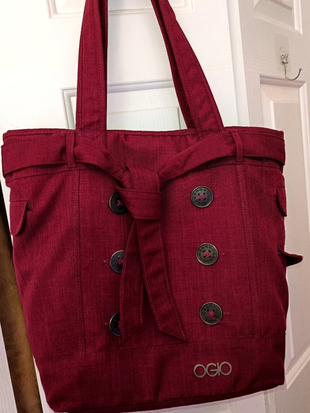 OGIO Burgundy Trench Coat Style Laptop Tote Bag